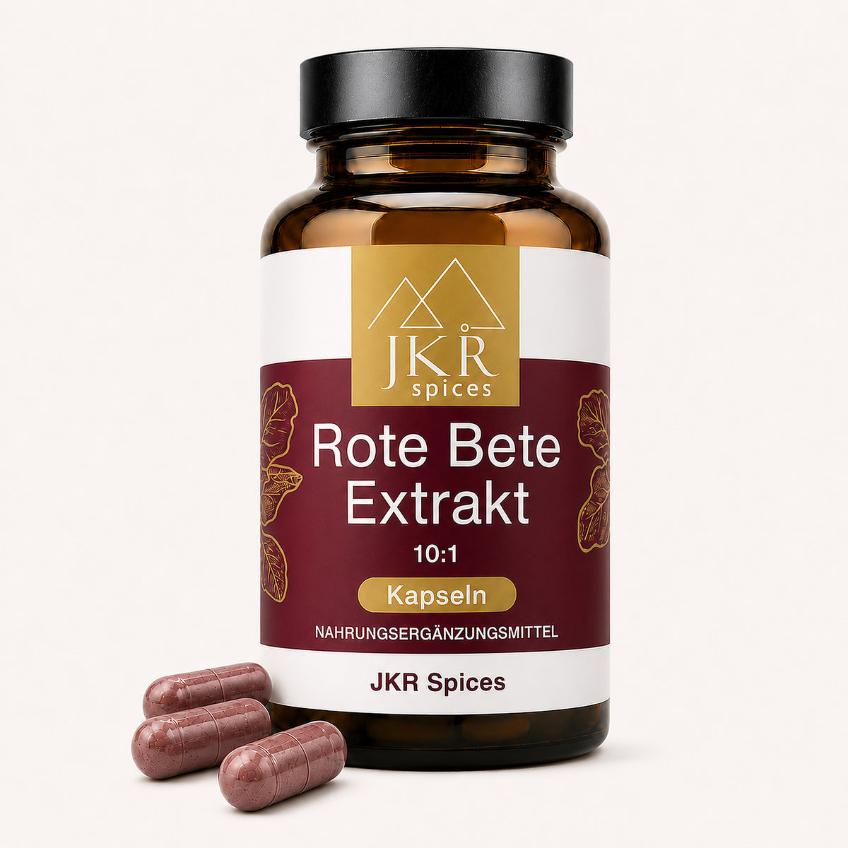 JKR Rote Bete Extrakt Kapseln im Glas mit 400 mg Extrakt pro Kapsel