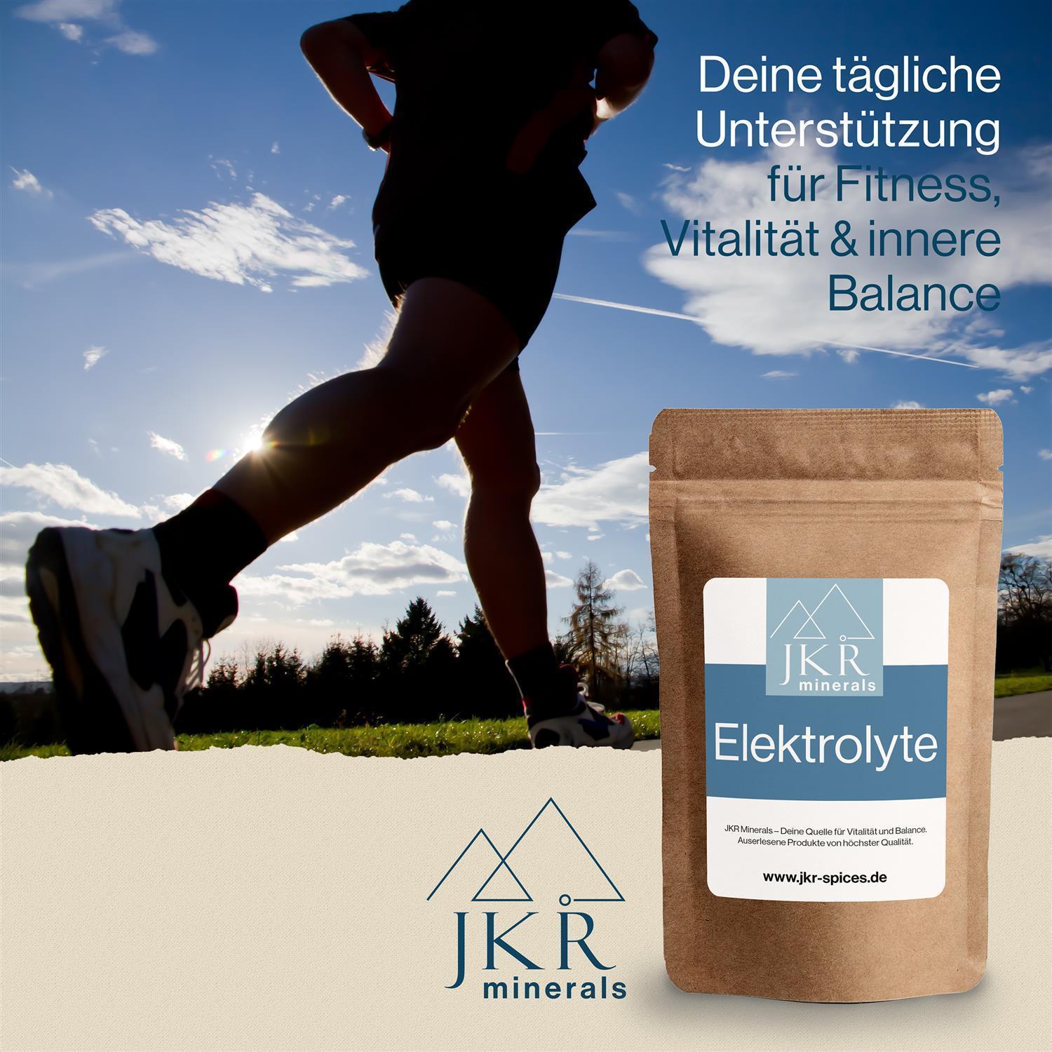 JKR Elektrolyte für optimale Flüssigkeitsaufnahme während Sport und Joggen – unterstützt Leistung, Hydration und schnellen Mineralstoffausgleich