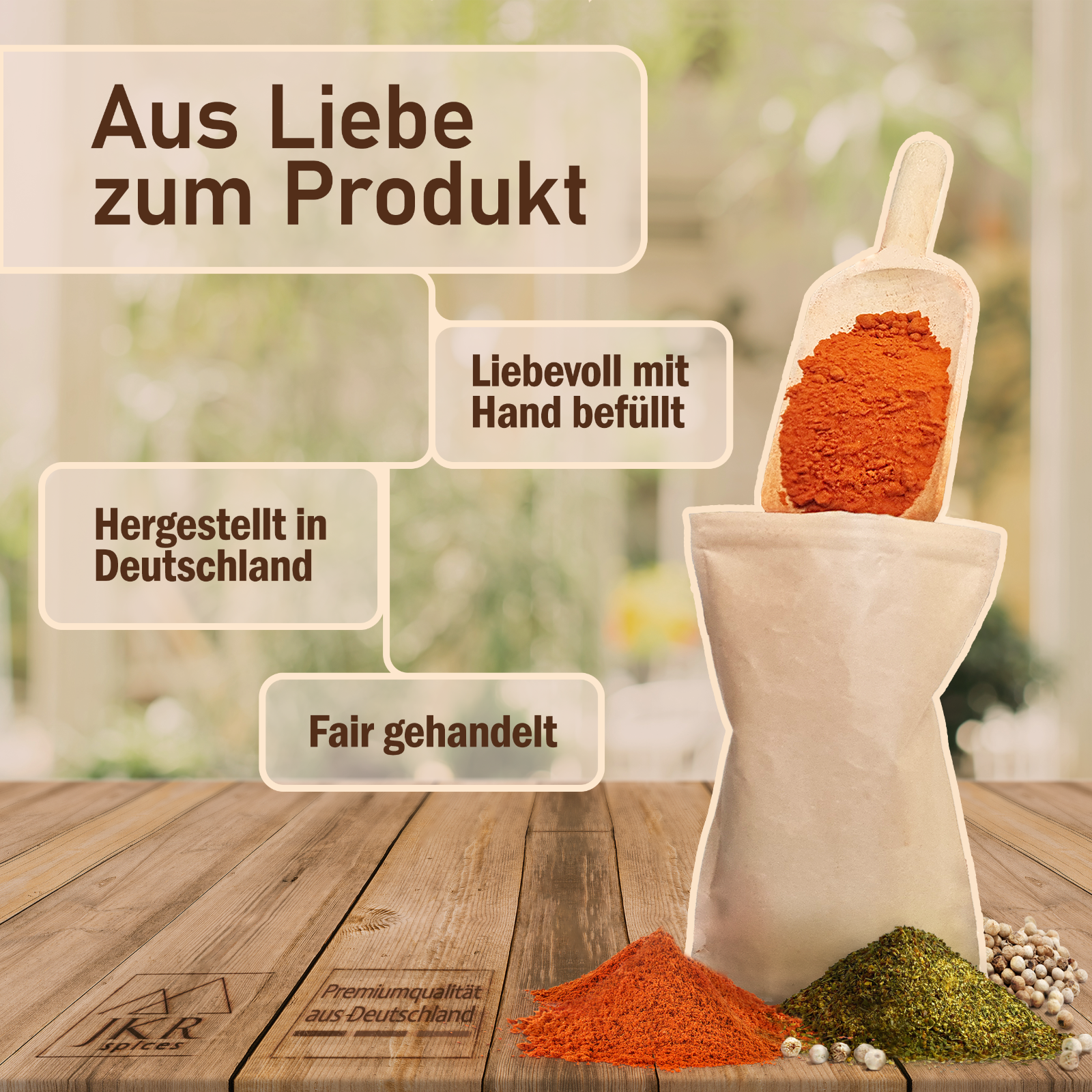 Nachhaltige, liebevoll verpackte Lebensmittel in umweltfreundlicher Verpackung mit Fokus auf Qualität und Handarbeit