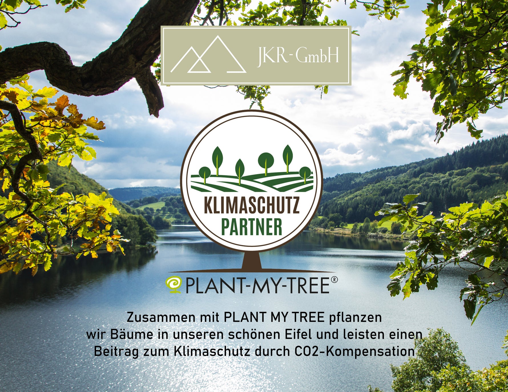 JKR Beitrag zum Klimaschutz mit Plant My Tree – nachhaltige Baumprojekte in Deutschland und Europa, dargestellt in naturnaher Landschaft