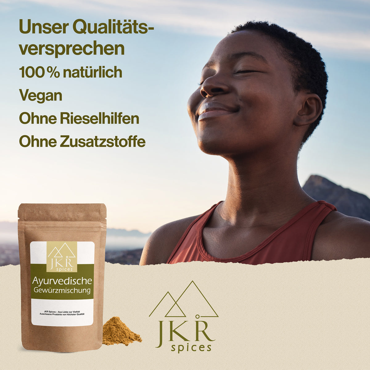 JKR Qualitätsversprechen: 100% natürlich, vegan, ohne Rieselhilfen, ohne Zusatzstoffe