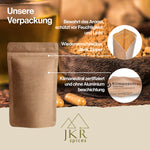 JKR nachhaltige Aromaschutz-Verpackung mit Zellulose-Innenbeschichtung und Zipper – wiederverschließbar und umweltfreundlich